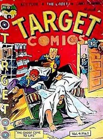 Target Comics 37 - Vibrant Red - Unknown To Me - Slumber Party - Broken Bed - Surprised Parent