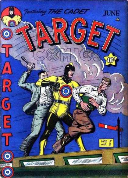 Target Comics 50 - Target - The Cadet - Volume 5 Number 2 - The Cadet Elbowing Someone - June