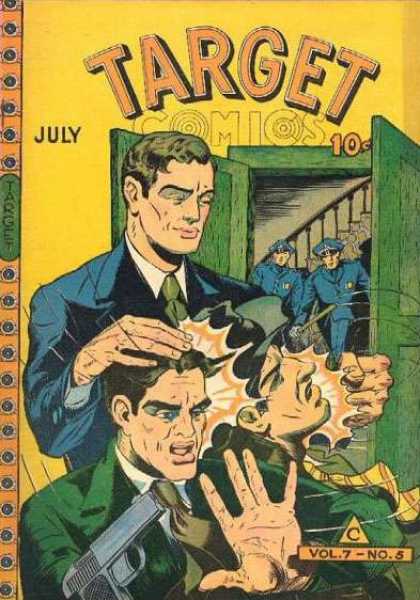 Target Comics 71 - July - Man - Cop - Gun - Door