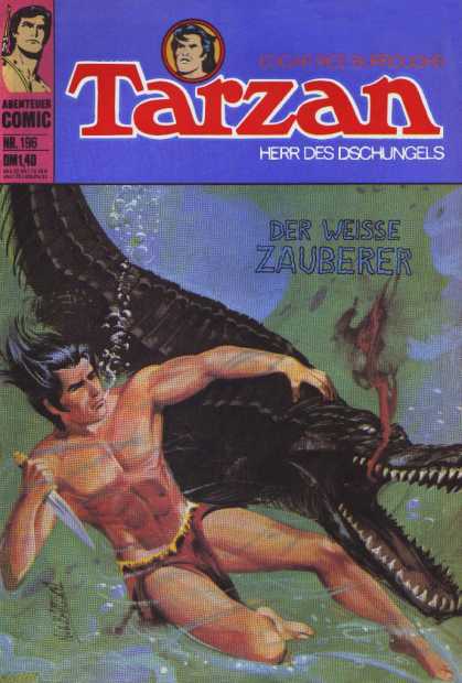 Tarzan (German) 45 - Der Weisse Zauberer - Underwater - Fight With Crocodile - Fight With Alligator - Tarzan With Knife