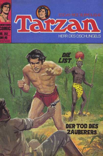 Tarzan (German) 49 - Die List - Die Tod Des Zauberers - Tribesman - Man With Pistol - Tarzan Reaching For Pistol