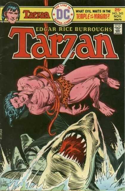 Tarzan of the Apes (1972) 37 - Dagger - Vine - Shark - Water - Temple Of The Virgins