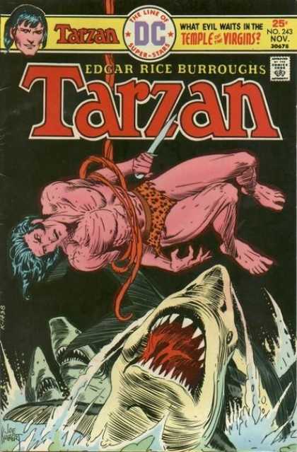 Dagger - Vine - Shark - Water - Temple Of The Virgins Tarzan of the Apes (1972) 37 - Dagger - Vine - Shark - Water - Temple Of The Virgins