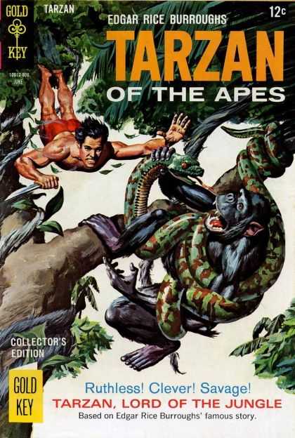 Tarzan of the Apes 43 - Man - Jungle - Monkey - Snake - Tree
