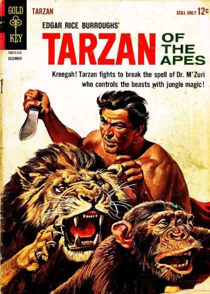 Tarzan of the Apes 6 - Gold Key - Knife - Lion - Edgar Rice Burroughs - Weapon