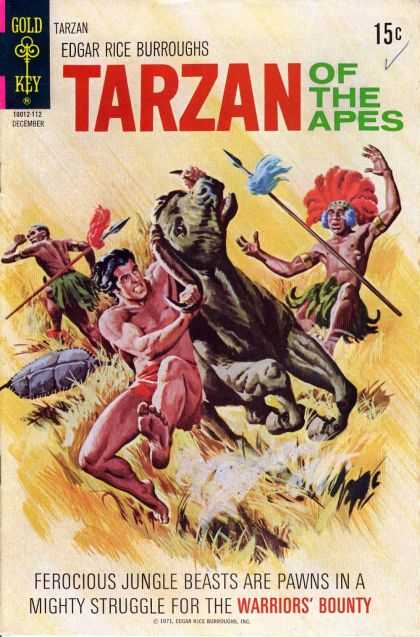 Tarzan of the Apes 72 - Gold Key - Edgar Rice Burroughs - Horse - Indians - Lances