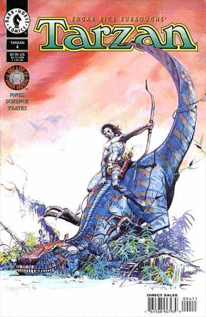 Tarzan 4 - Edgar Rice Burroughs - Dark Horse Comics - Science Fiction - Dinosaur - Bow U0026 Arrows