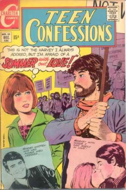 Teen Confessions 59 - Protest - Anti-war - Harvey With Whom I Was Madly In Love - Bearded Man - Summer Without Love
