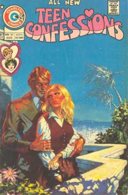Teen Confessions 90 - Hearts - Palm Trees - Blond Girl - Patio Terrace - Guy