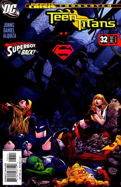 Teen Titans (2003) 32 - Dc - Superboy Is Back - Approved By The Comics Code Authority - Infinite Crisis - Direct Sales - Kevin Conrad