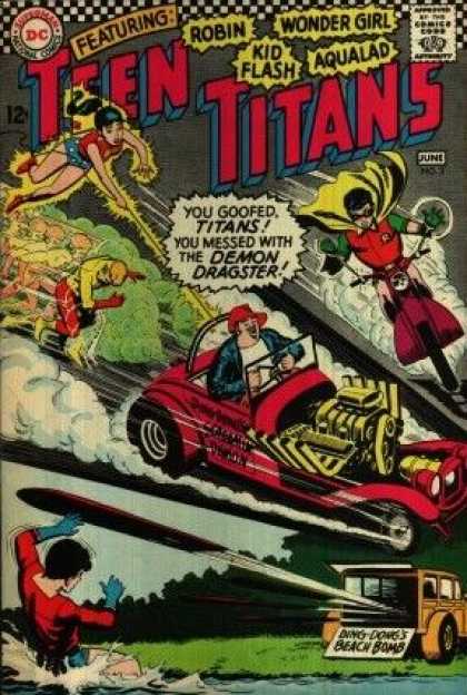 Teen Titans 3 - Robin - Aqualad - Kids Flash - Wonder Girl - Fights Evil - Dan Jurgens, Nick Cardy