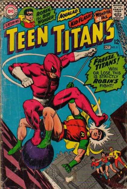 Teen Titans 5 - Fight - Robin - Aqualad - Kid Flash - Wonder Girl - Dan Jurgens, Nick Cardy