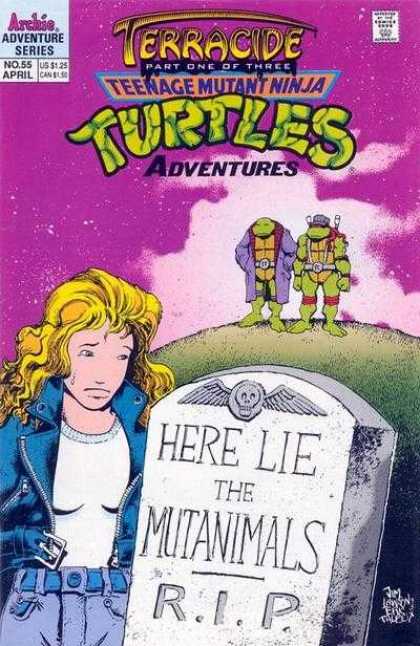 Teenage Mutant Ninja Turtles Adventures 2 55 - Part One Of Three - No 55 - Archie Adventure Series - April - Here Lies The Mutanimals