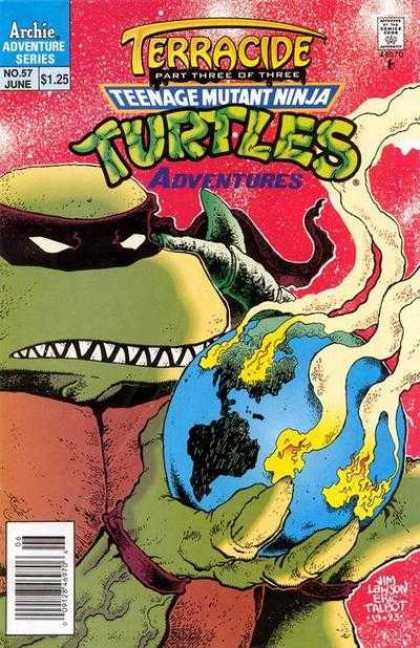Teenage Mutant Ninja Turtles Adventures 2 57 - Head - Green - Red - Hand - Smoke