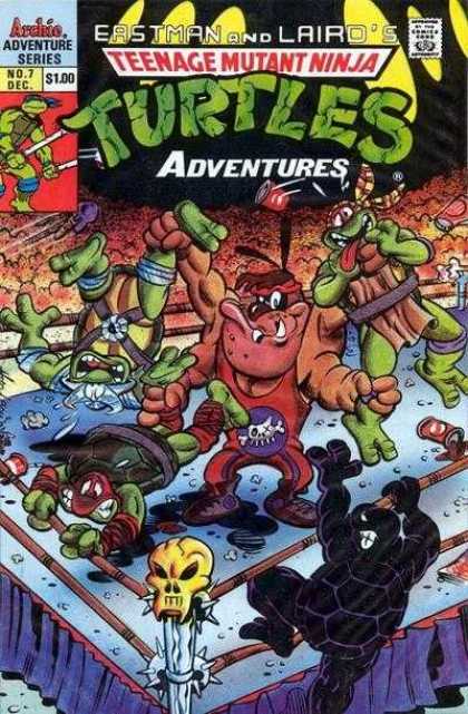 Teenage Mutant Ninja Turtles Adventures 2 7 - Eastman And Lairds - Skeleton - Fighting - Inside - Felldown