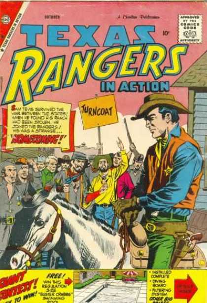 Texas Rangers in Action 18 - Horse - People - Gun - House - Saddle
