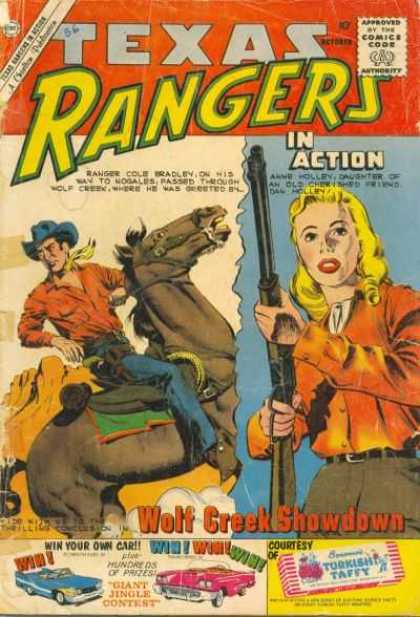 Texas Rangers in Action 24 - Gun - Horse - Woman - Man - Cowboy