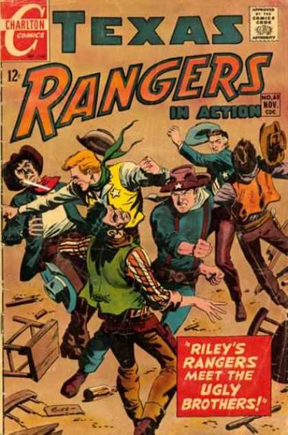 Texas Rangers in Action 63 - Action - Charlton Comics - Cowboys - Fighting - Rileys Rangers