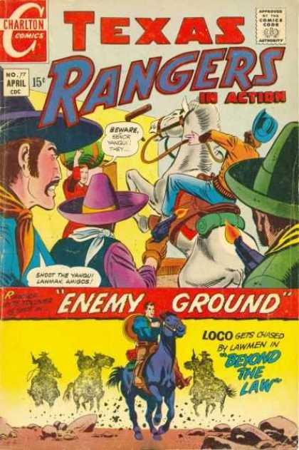 Texas Rangers in Action 77 - Cowboy - Nra Comic - Gunfighters - Rangers On Enemy Ground - Loco Beyond Law