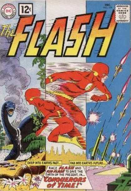 The Flash (1959) 125 - Dinosaur - Rockets - Time Travel - The Flash - Earth