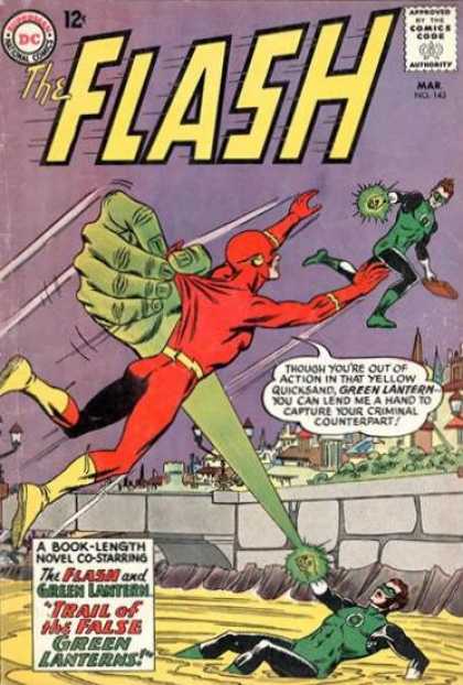 The Flash (1959) 143 - Attacked - Light - Flying - Got Caught - Green Lanterns