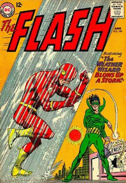 The Flash (1959) 145 - Dc - 12 Cents - Superhero - The Weather Wizard - June