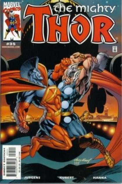 Thor (1998) 35 - Norse Mythology - Battle Hammer - Fight - Airplane - Landing Strip - Andy Kubert