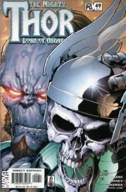 Thor (1998) 49 - Skull - Metal Hat With Wings - Shinny Hat - Glazing Eyes - Goatee - Tom Raney