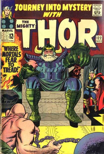 Thor 122 - Throne - The Mighty - Marvel - Approved By The Comics Code Authority - 122 Nov