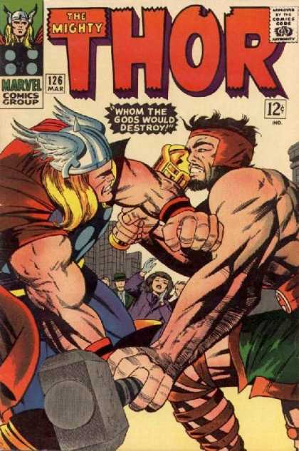 Thor 126 - Hammer - Hercules - Marvel Comics Group - Superhero - Comics Code - Jack Kirby