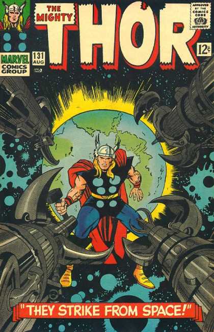 Thor 131 - Earth - Space Striker - Moving Fight - Single Power - Oullander - Jack Kirby