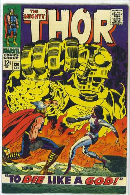 Thor 139 - God - Fire - Yellow - Jack Kirby