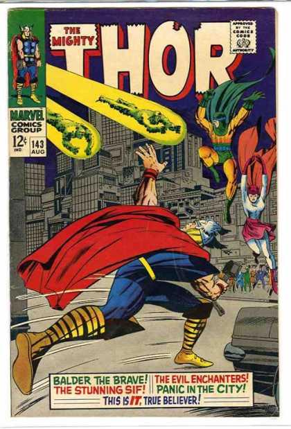 Thor 143 - Hammer - The Mighty Thor - Marvel Comics Group - 143 Aug - Balder The Brave - Jack Kirby