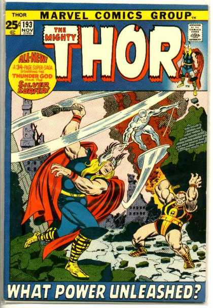 Thor 193 - Silver Surfer - Cappa - Man - Hero - Fight
