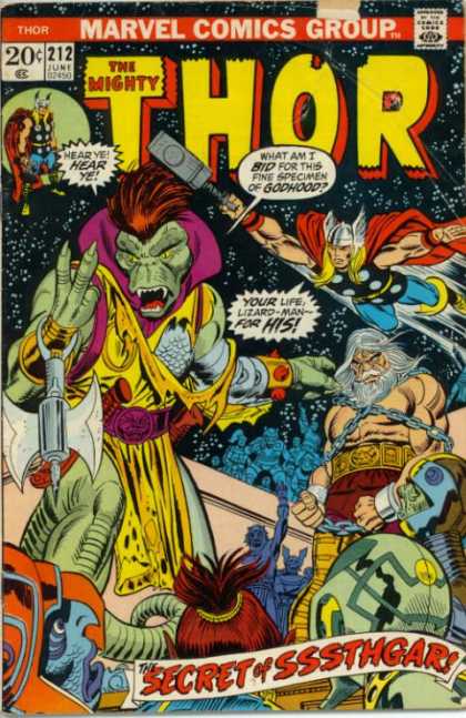 Thor 212 - Sssthgar - Auction - Lizard-man - Hammer - Marvel Comics Group