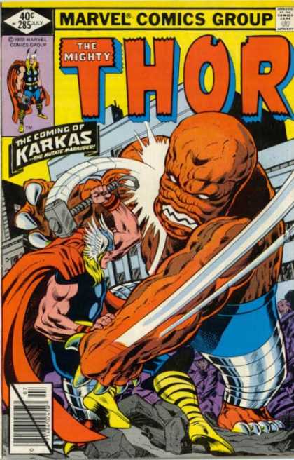 Thor 285 - Karkas - Hammer - The Coming Of Karkas - Mighty Thor - Marvel Comics Group - Bob Layton