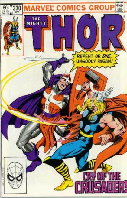 Thor 330 - Purple Cape - Crusader - Thor In Battle - Marvel Comics