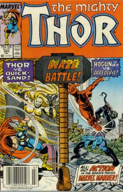 Thor 393 - Daredevil - Marvel - 75c Us - 393 Jul - Hogun Vs Daredevil
