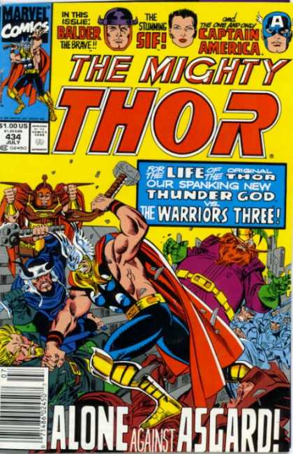Thor 434 - Captain America - Marvel - Hammer - Balder The Brave - The Stunning Sif