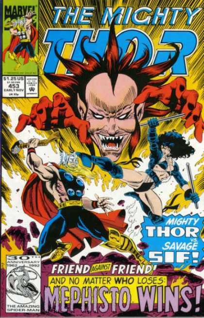 Thor 453 - Friend Against Friend - And No Matter Who Loses - Mephisto Wins - 125 Us - 453 Early Nov