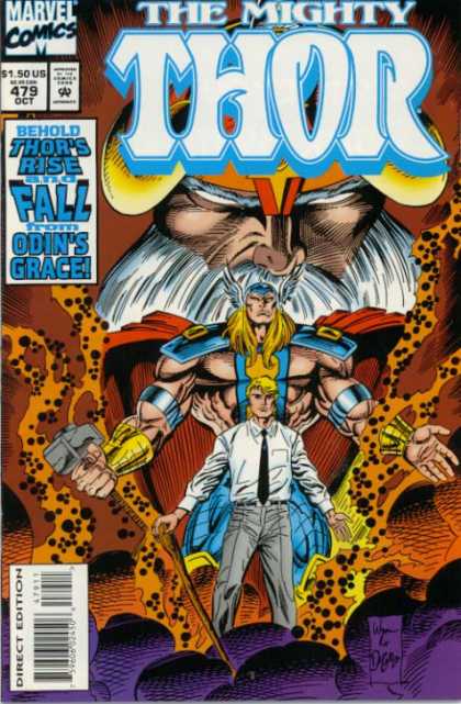 Thor 479 - Marvel Comics - 479 October - Rise And Fall - Odins Grace - Direct Edition