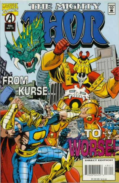 Thor 486 - From Kurse To Worse - Fighting - Marvel - Direct Edition - Hammer