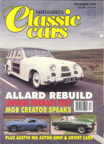 Thoroughbred & Classic Cars - December 1992