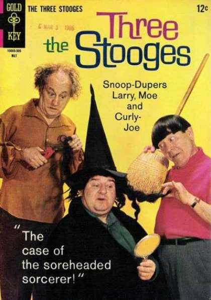 Three Stooges 23 - Gold Key - Sorceror - Larry - Moe - Curly-joe