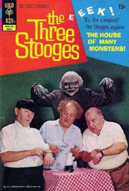 Three Stooges 54 - Gold Key - 15 Cents - Larry - Curly - Moe