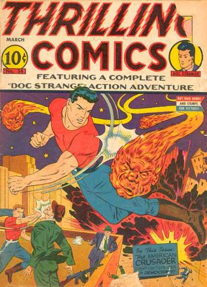 Thrilling Comics 34 - March - 10 Cents - Doc Strange - Punch - Stars