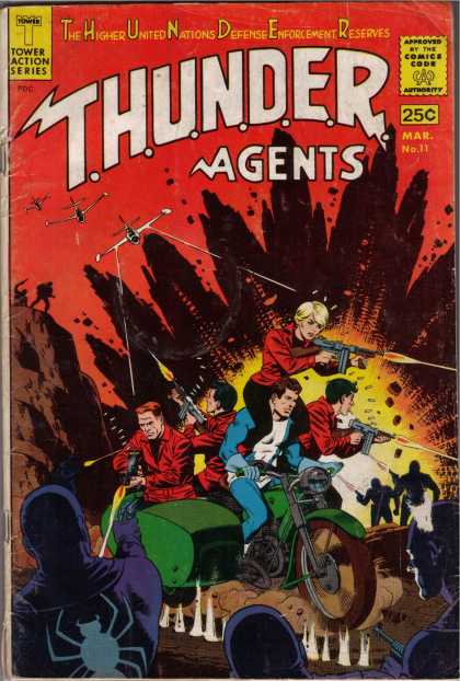Thunder Agents 11 - Thunder Agents - Motorcycle - 5 People - 1 Woman - Guns Blazing