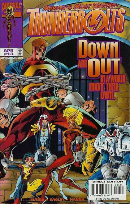 Thunderbolts 13 - Marvels Most Wanted - Thunderbolts - Down And Out In A World Not Their Own - Chained Up - Superheros - Mark Bagley