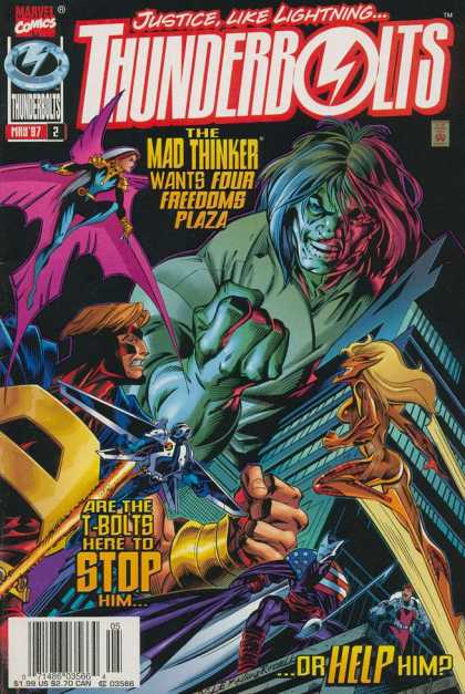 Thunderbolts 2 - The Mad Thinker - Marvel - T-bolts - Building - Help - Mark Bagley