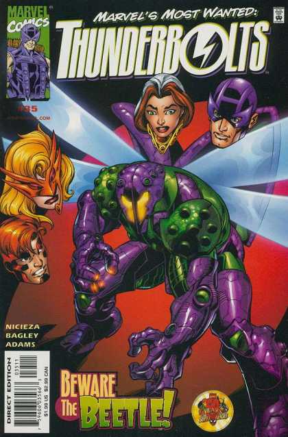 Thunderbolts 35 - Marvels Most Wanted - Beware The Beetle - Nicieza Bagley Adams - Masks - Purple Fly - Mark Bagley